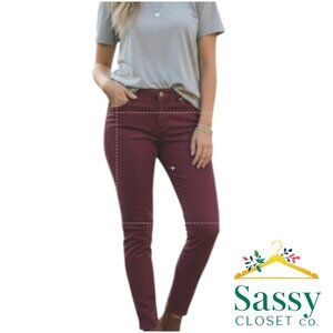 Kut from the Kloth Burgundy Skinny Pants Size 12 EUC